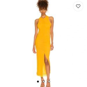 Simon Miller Mesh Zeet Dress in Sunset Orange & Banana Size Small NWT